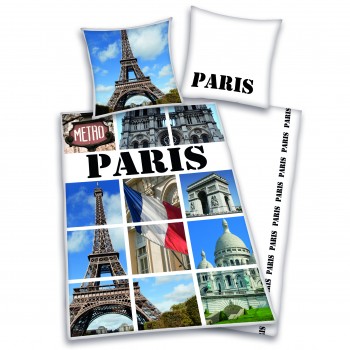 Jugendbettwäsche mit Paris-Motiv