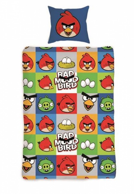 Kinderbettwäsche Angry Birds Bunt